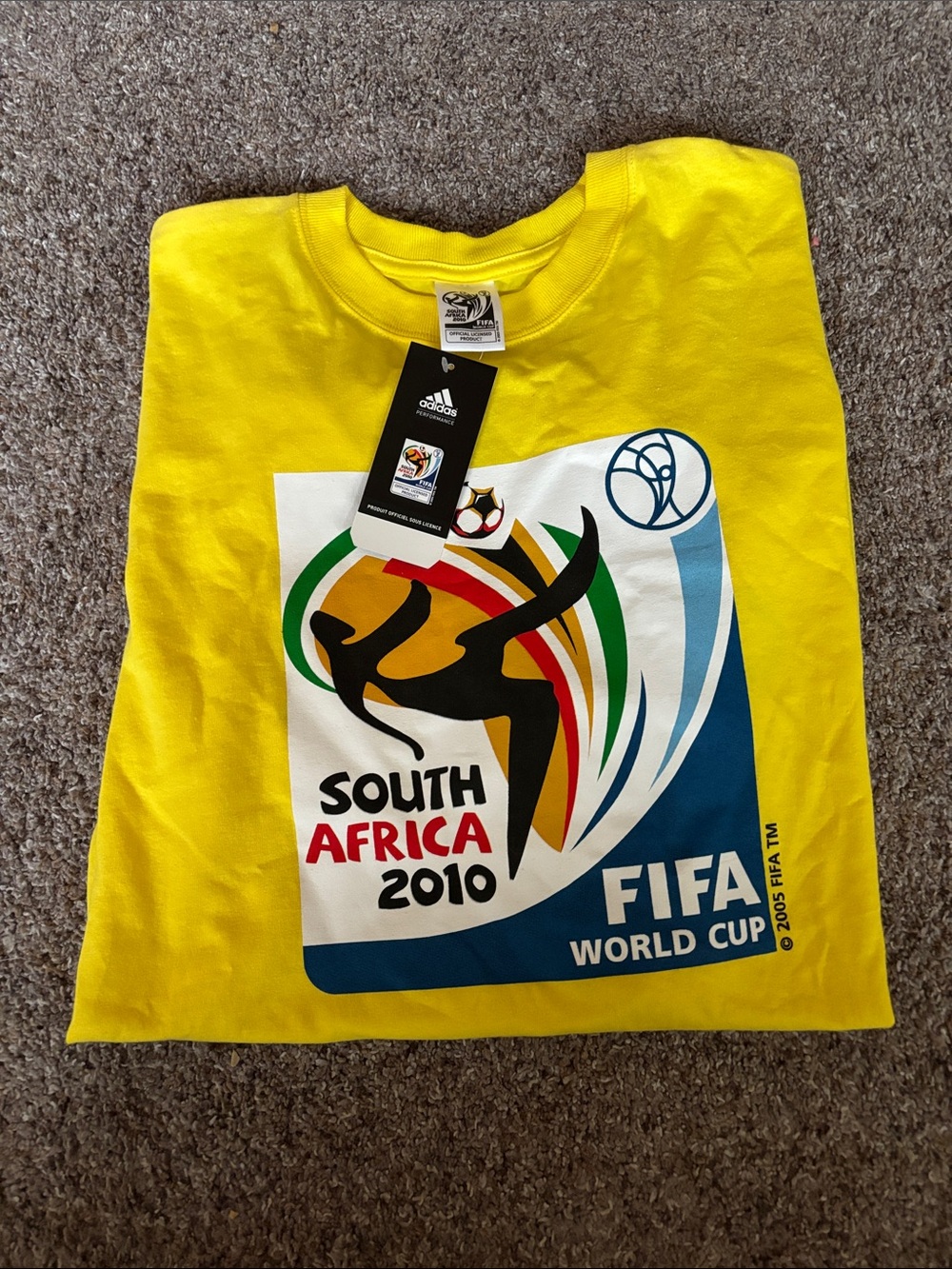 adidas Yellow FIFA World Cup 2010 South Africa Graphic Tee